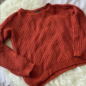 Oversized Orange Knit Sweater